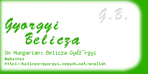 gyorgyi belicza business card